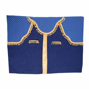 SET PERDELE CABINA CAMION. UNIVERSALE. VELUR. ALBASTRU-AURIU