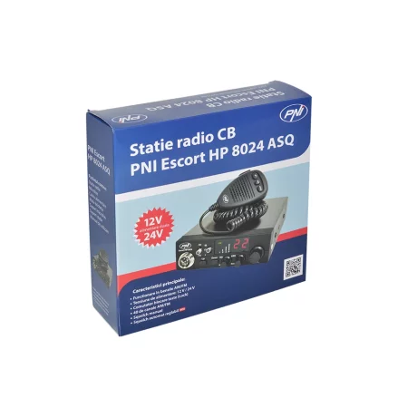STATIE RADIO CB PNI ESCORT HP 8024 12/24V CU ASQ REGLABIL
