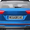SUPORT NUMAR INMATRICULARE MEGA DRIVE FARA RAME SET 4 BUC (FATA + SPATE) TRANSPARENT