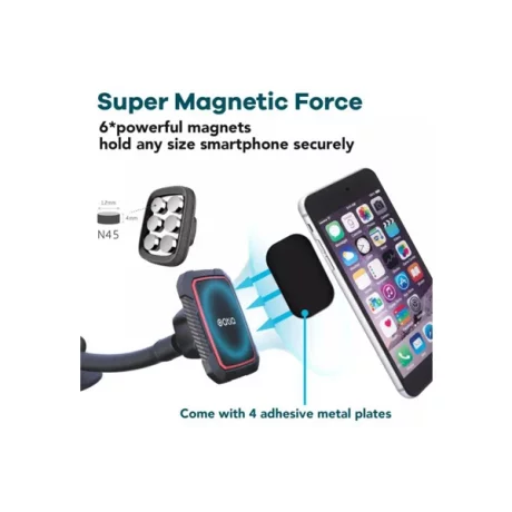 SUPORT TELEFON MAGNETIC AUTO CU FIXARE PE PARBRIZ CU VENTUZA