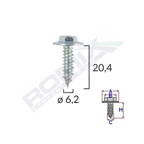 SURUB CU SAIBA ALFA ROMEO FIAT 6.2X20.4MM SET 10 BUC
