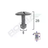 SURUB FIXARE ELEMENTE ROATA PENTRU AUDI/SEAT 8X28MM - NEGRU SET 5 BUC