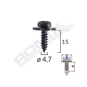 SURUB UNIVERSAL FIXARE NEGRU 4.7X15MM SET 10 BUC
