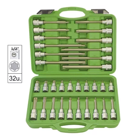 TRUSA CAPETE TUBULARE TORX PENTRU SURUBURI CU 32 PIESE JBM