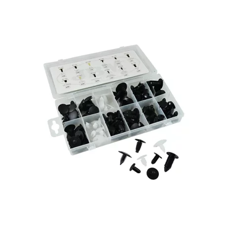 TRUSA DE CLIPS DE PLASTIC - UNIVERSAL 128 PCS JBM