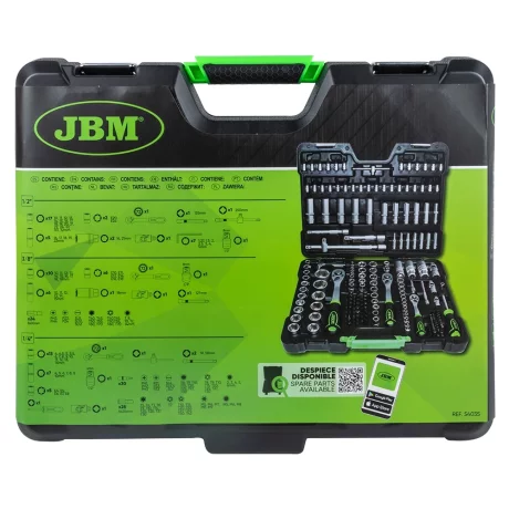 TRUSA DE TUBULARE 179 PIESE HEXAGONALE JBM