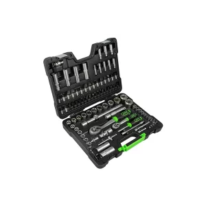 TRUSA DE TUBULARE HEXAGONALE CU 94 PIESE CU CLICHETI 1/2` SI 1/4` JBM