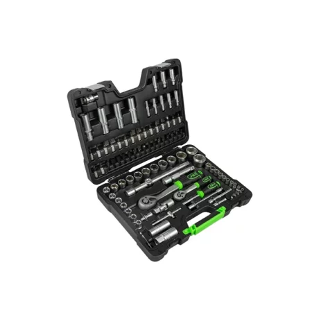 TRUSA DE TUBULARE HEXAGONALE CU 94 PIESE CU CLICHETI 1/2` SI 1/4` JBM