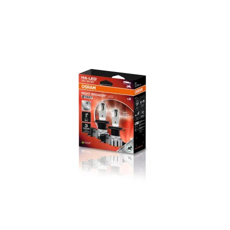 SET 2 BECURI NIGHT BREAKER LED START H4 +230% BLISTER OMOLOGARE RAR